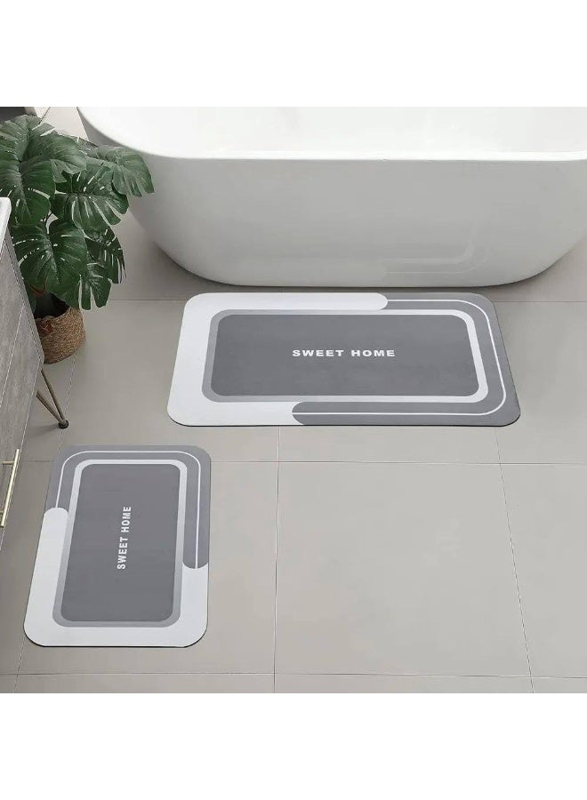 Two-piece mat set – High-quality material, practical and stylish, waterproof for safety and comfort in the bathroom and kitchen - Image 1